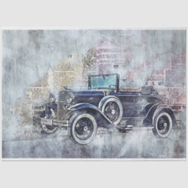 Papel De Seda Decoupage do Carro vintage antigo 20x30