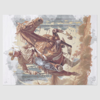 Papel De Seda Decoupage do Cowboy