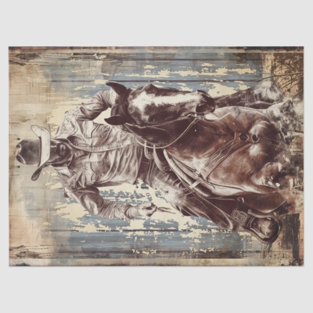 Papel De Seda Decoupage do Cowboy (Frente )