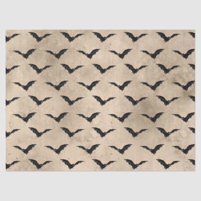 Papel De Seda Decoupage do Dia das Bruxas em Preto (Frente )