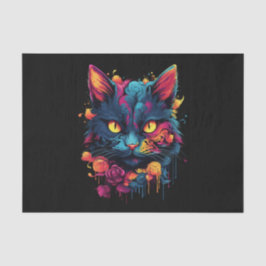 Papel De Seda Decoupage do Dia das Bruxas Negro Assustador