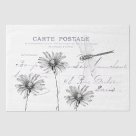 Papel De Seda Decoupage do Dragonfly Francês da Carte Postale