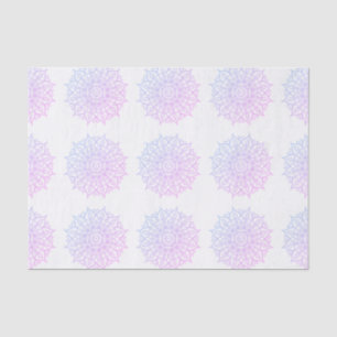 Papel De Seda Decoupage do Elegante Púrpura Boho Ombre Mandala