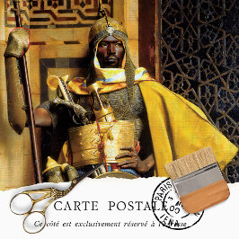 Papel De Seda Decoupage do Homem Russo de Vintagem Africano