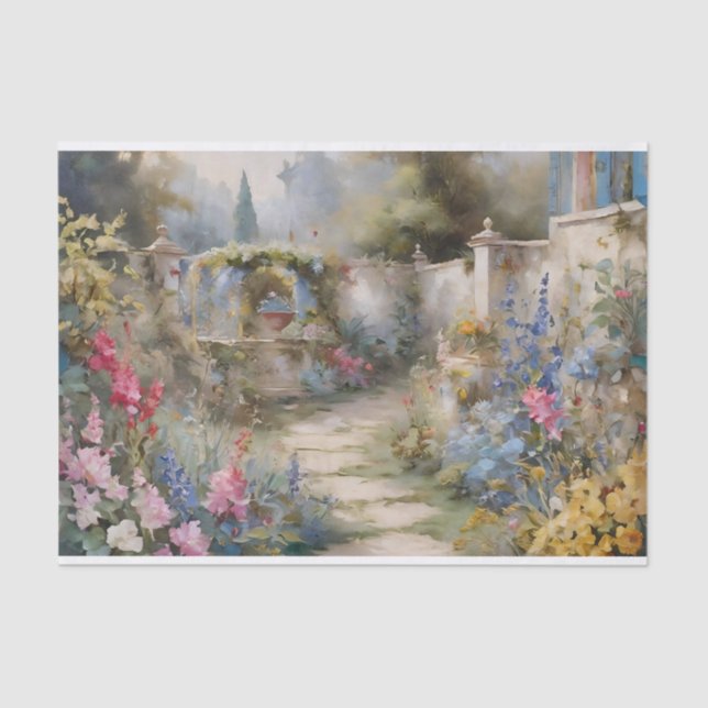 Papel De Seda Decoupage do Jardim Encantado (Frente )