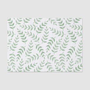 Papel De Seda Decoupage do Jardim Fern Pale Green Deixa Padrão