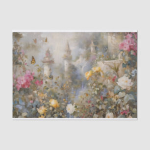Papel De Seda Decoupage do Jardim Flor Encantado