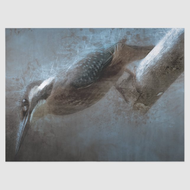 Papel De Seda Decoupage do Kingfisher (Frente )