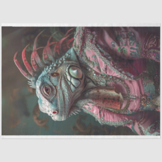 Papel De Seda Decoupage do Mobiliário de Teto Rosa Iguana