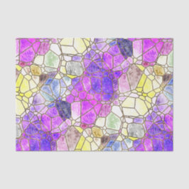 Papel De Seda Decoupage do Mosaico de Vidro Roxo