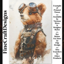 Decoupage do Navegador Castanho do Urso Explorador