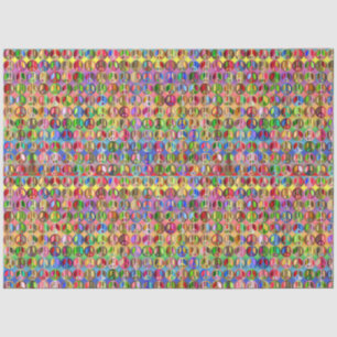 Papel De Seda Decoupage do Padrão de Paz Hippie Tie-Dye