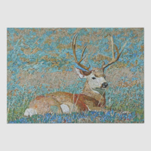 Papel De Seda Decoupage do padrão mosaico Deer Buck