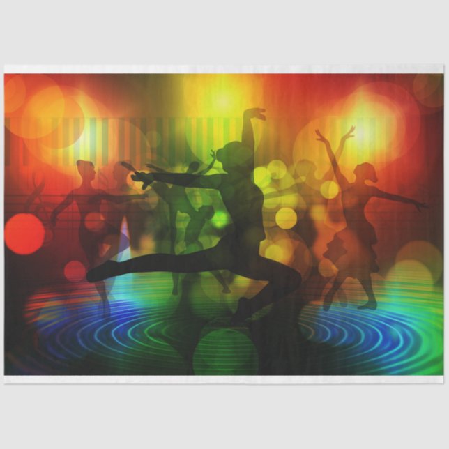 Papel De Seda Decoupage do Palco de Dança do balé (Frente )