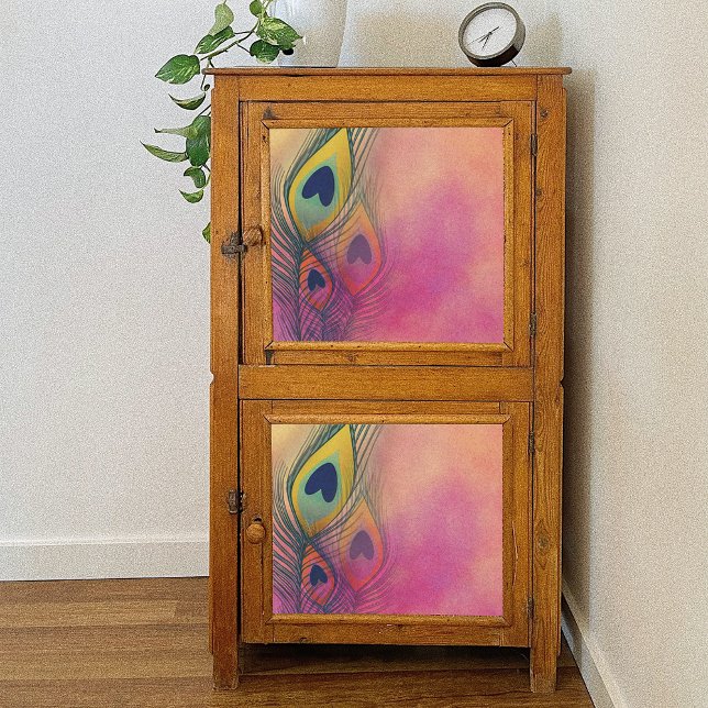 Papel De Seda Decoupage do Pastel Boho Peacock (Criador carregado)