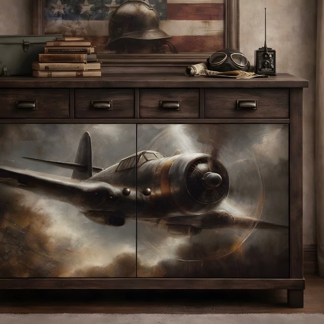 Papel De Seda Decoupage do Plano de Vintagem (Vintage Plane Decoupage Tissue Paper)