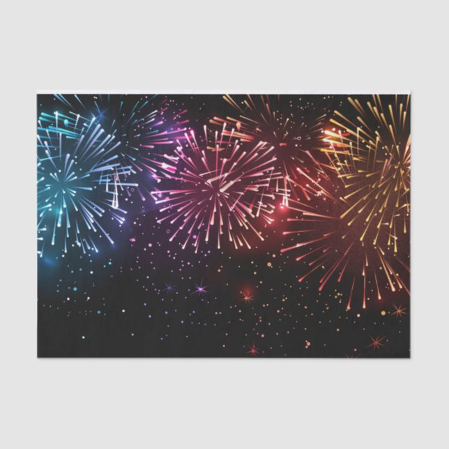Papel De Seda Decoupage do Rainbow Fireworks (Frente )