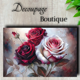 Papel De Seda Decoupage do Rosa Romance Real