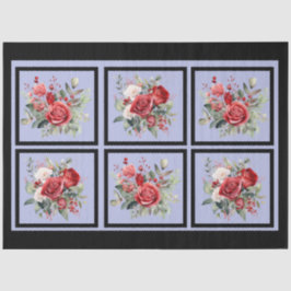 Papel De Seda Decoupage do Rosa vermelha em Lado