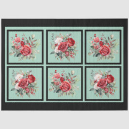 Papel De Seda Decoupage do Rosa vermelha em Lado