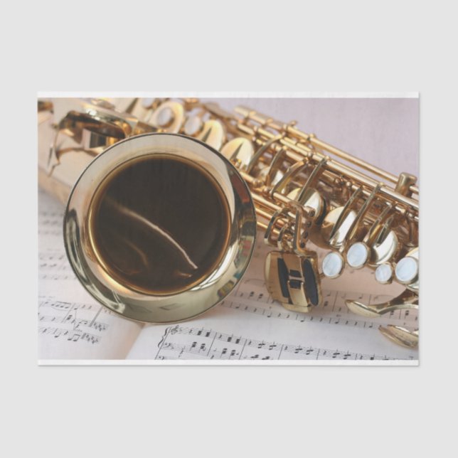 Papel De Seda Decoupage do Saxofone (Frente )