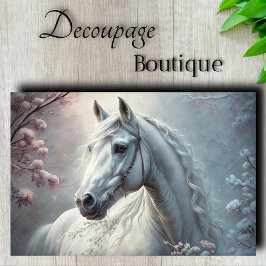 Papel De Seda Decoupage do Stallion de inverno
