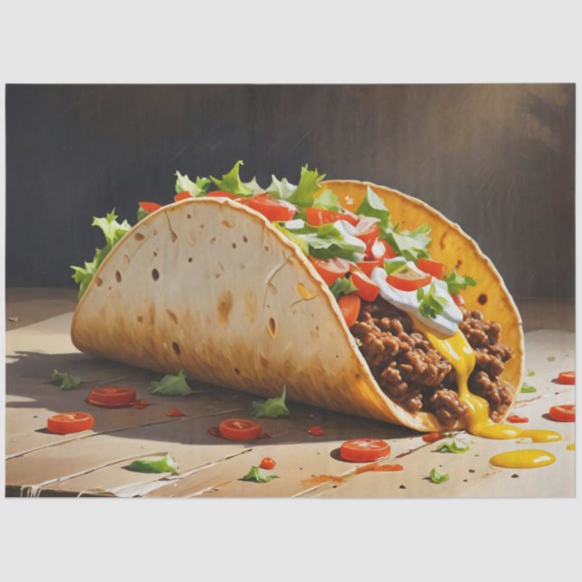 Papel De Seda Decoupage do Taco Ainda Vida (Frente )