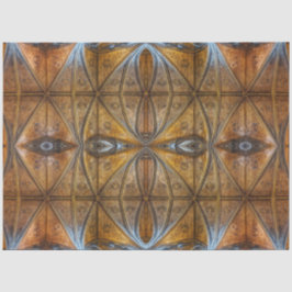 Papel De Seda Decoupage do Teto da Catedral Gótica Antiquada da 