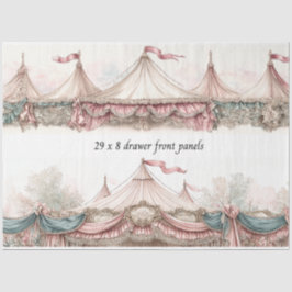 Papel De Seda Decoupage Drawer Front Pastel Circus Vintage Lace 