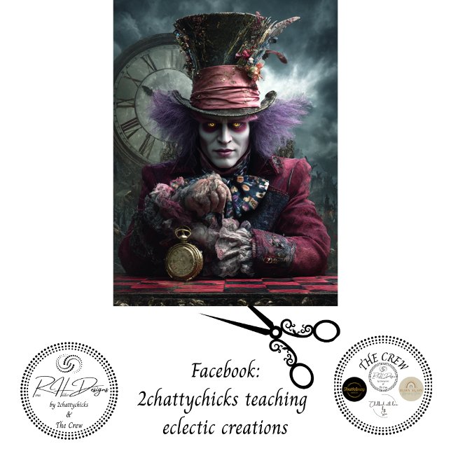 Papel De Seda Decoupage Eccentric Timekeeper Fantasy Portrait  (Criador carregado)