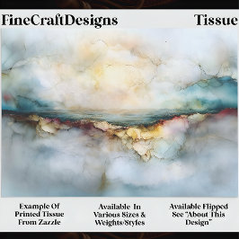 Papel De Seda Decoupage EF6R do Abstrato do Horizonte Eetéreo