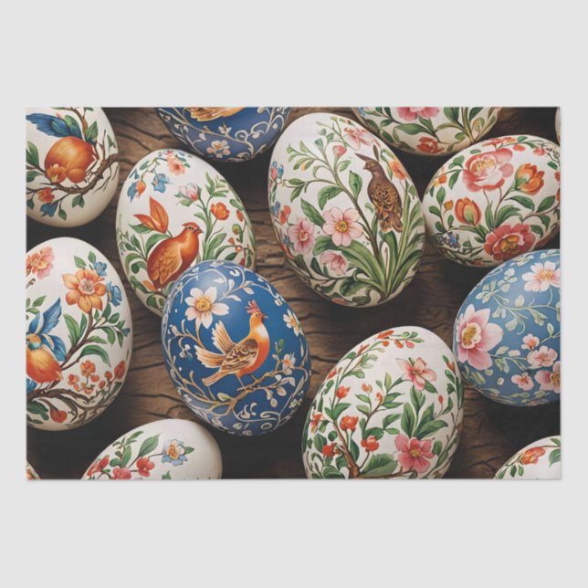 Papel De Seda Decoupage em Ovos de Arte (Frente )