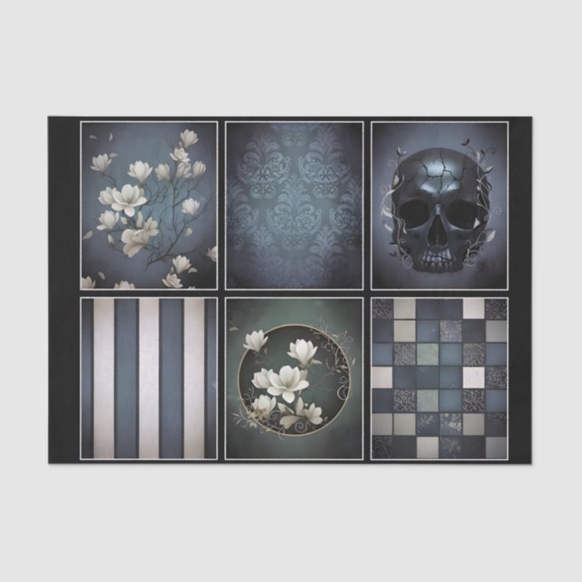 Papel De Seda Decoupage/Ephemera Sheet Vitnage Gothic Style  (Frente )