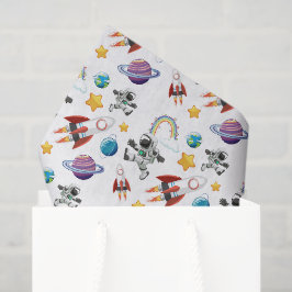 Papel de seda decoupage espacial, astronauta