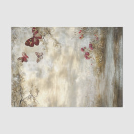 Papel De Seda Decoupage Esquerda do Livro Design Paisagem