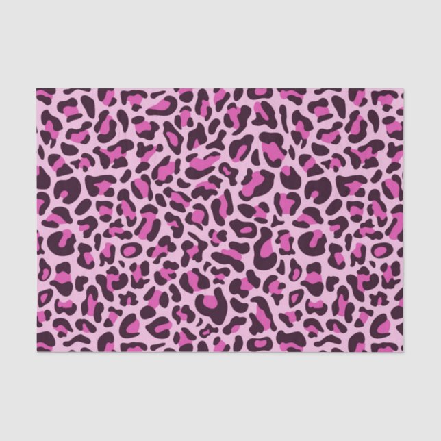 Papel de seda decoupage estampa leopardo rosa (Frente )