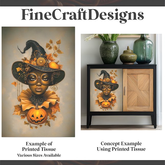 Papel De Seda Decoupage F6L da Bruxa Americana Steampunk (Criador carregado)