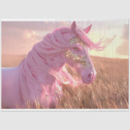 Papel De Seda Decoupage Fantasy Pink Glitterdust Majestade Horse