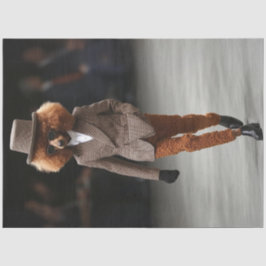 Papel De Seda Decoupage Fashion Runway Standard Poodle em Estilo