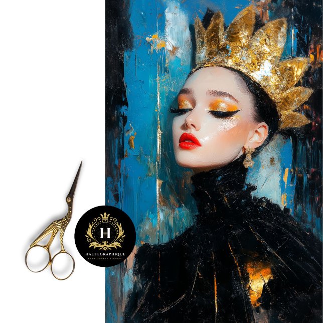 Papel De Seda Decoupage Feminista da Coroa ouro (Criador carregado)