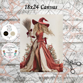 Papel De Seda Decoupage Feriado Bruxa Bonita 18x24 Tela