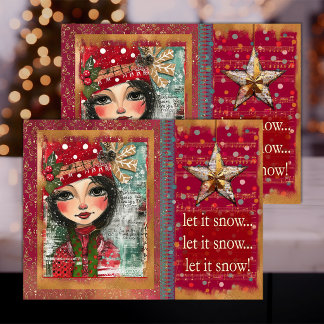 Papel De Seda Decoupage Festivo de Natal Caprichoso