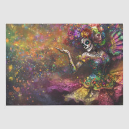 Papel De Seda Decoupage Festivo Dia de los Muertos Dancer
