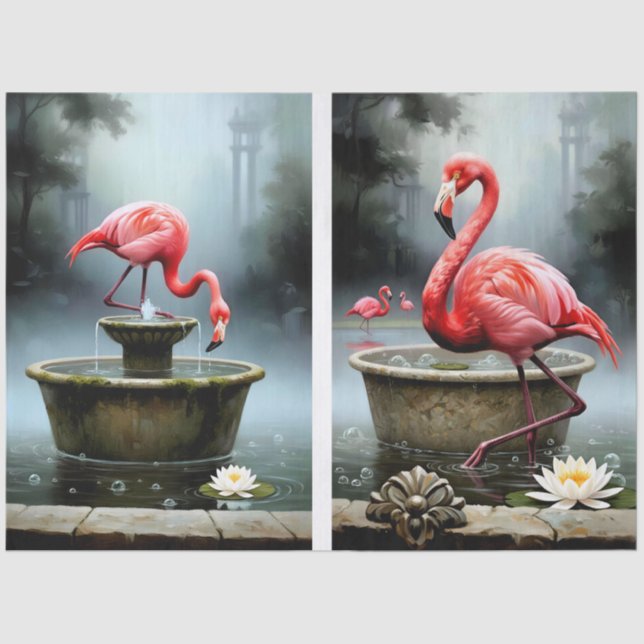 Papel De Seda Decoupage Flamingo Collection (Frente )
