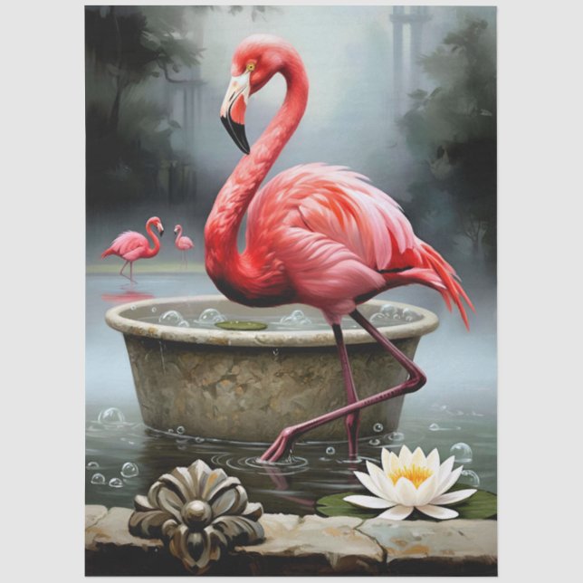 Papel De Seda Decoupage Flamingo Collection (Frente )