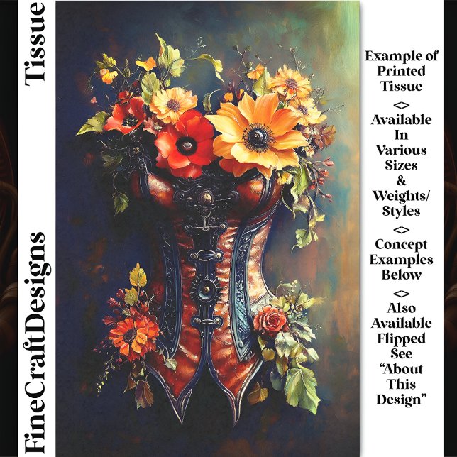 Papel De Seda Decoupage Floral Basca DF7RF do Steampunk Autumn (Criador carregado)