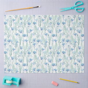 Papel De Seda Decoupage floral de peônia aquarela