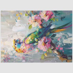 Papel De Seda Decoupage Floral de Pintura de Óleo de Papapito