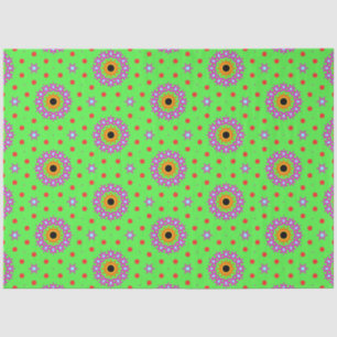 Papel De Seda Decoupage Floral do verde limão