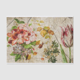 Papel De Seda Decoupage Floral Elegante